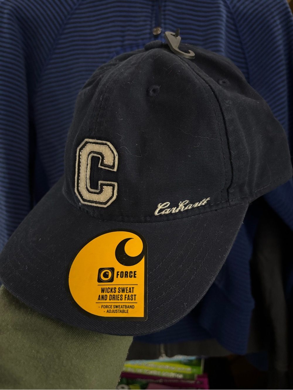 Carhartt Navy Blue Baseball Cap with Cream 'C' Patch